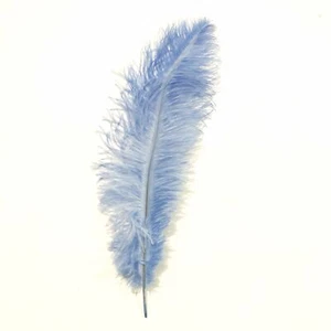 Ostrich Blondine Feather 25-40cm x 5 pcs - Light Blue ((SECONDS)) - Picture 1 of 2