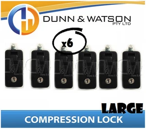 Large Black Compression Lock / Handle / Latch (Pop Omega Trailer Canopy ) x6 - Picture 1 of 1
