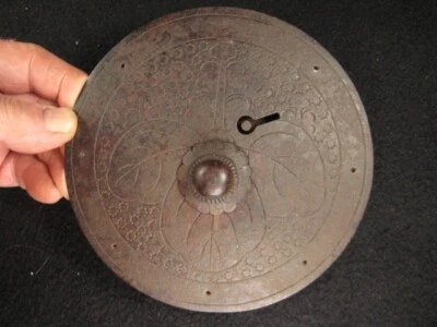 ANTIGUA CERRADURA JAPONESA ERA MEIJI (c. 1880) hierro forjado tansu con llave mon Foto 1 de 4