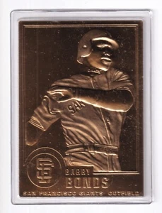 Barry Bonds 2000 Danbury Mint Sealed 22 kt Gold Card #66 Damaged - Picture 1 of 2