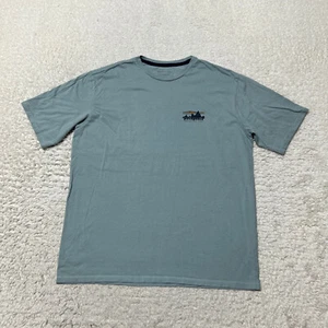 Patagonia Shirt Men Medium Blue Short Sleeve Save Our Home Planet Hiking - Afbeelding 1 van 12