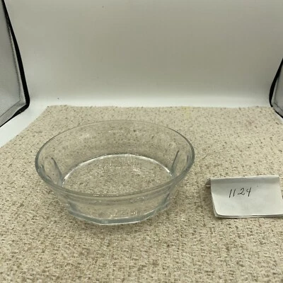 LIBBY Duratuff Small Bowl Clear Solid Glass Dish 7 Inch Vintage - Image 1 of 4