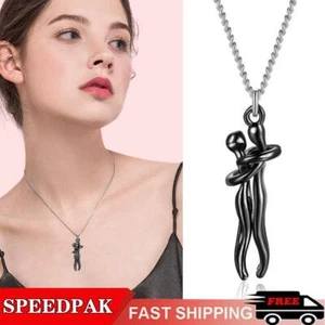 Fashion Cooper Couple Hug Pendant Necklace Women Valentine's Gifts Day Lot J9 - Picture 1 of 18
