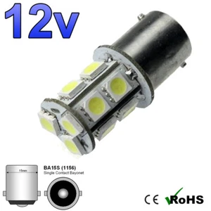 1 x 12v Cool White BA15s 13 SMD LED Side Interior Light Bulb 382 207 245 12 VOLT - Picture 1 of 2