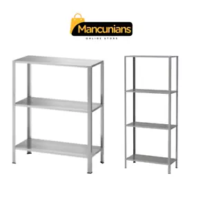 Heavy Duty Metal Shelving Storage Unit Indoor/Outdoor Garage Plant Rack 2 Sizes - Picture 1 of 6