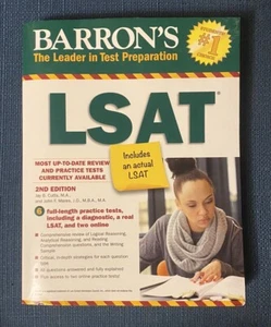 Barron's LSAT 2nd Ed Test Prep Law School Full Practice, REAL LSAT+2 Online NEW - Bild 1 von 2