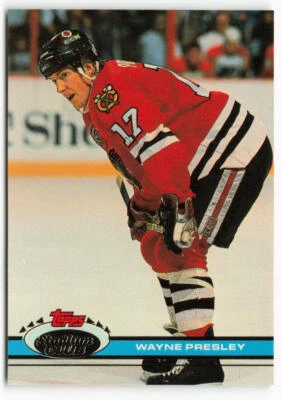 1991-92 Wayne Presley Topps Stadium Club - Chicago Blackhawks - Image 1 of 2