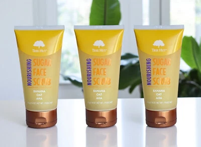 Tree Hut Nourishing Sugar Face Scrub Banana Oat AHA 7.4 oz New Sealed Lot Of 3 - Image 1 of 2