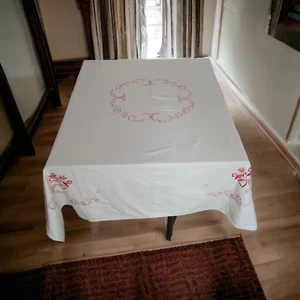 Tablecloth ,vintage, tablecloth, canvas, natural fabric - Picture 1 of 12