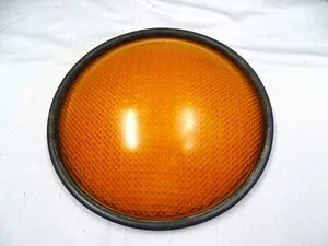 Vtg 12" Eagle Signal Traffic Light Cover with Gasket (Amber) Plastic Good cond. - Picture 1 of 7