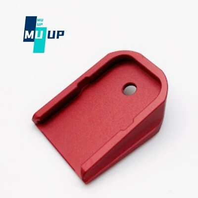 Magazine Base Plate for Glock Gen 1-5 Fit 17-45 9mm .357 .40 .45 GAP Aluminu Red - Image 1 of 4