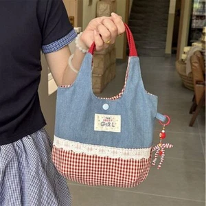 INS Sweet Lace Handbag Canvas Commuting Bags Korean Women's Bag - Picture 1 of 14