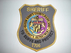 QUEEN ANNE'S COUNTY, MARYLAND SHERIFF'S DEPARTMENT PATCH - Picture 1 of 1