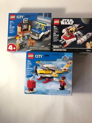 LEGO® CITY-POLICE DOG UNIT 60241, MAIL PLANE 60250, LEGO DISNEY Y-WING 75263 New - Image 1 of 4