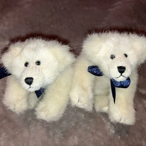 2 Big Boyd's Bears "Fairbanks" kleine 7" Eisbären mit Etikett - voll verbunden - nicht mehr produziert - Bild 1 von 12