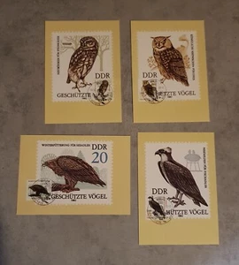 GDR 1982 BIRDS 4 MAXIMUMKARTEN MAXIMUM CARD - Picture 1 of 2