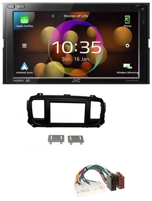 JVC DAB MP3 2DIN Bluetooth USB Autoradio für Toyota Proace Verso ab 2016 - Bild 1 von 4