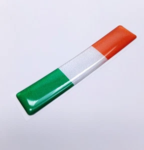 1 IRELAND IRISH FLAG 3D EPOXY CAR EMBLEM FLEXIBLE DURABLE WATERPROOF - Picture 1 of 17