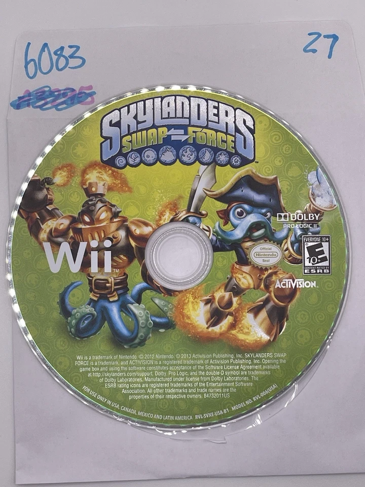 Skylanders Swap Force (Nintendo Wii, 2013) SOLO DISCO - SIN SEGUIMIENTO 6083 Foto 1 de 1