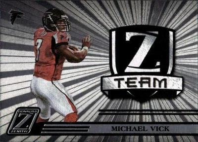 2005 Donruss Zenith Michael Vick #ZT-2 Z-Team Silver Atlanta Falcons 3W - Image 1 of 2