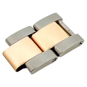 Genuine Rolex Oyster 2pcs 14mm Two Tone 18K Gold & SS Link - Imagen 1 de 4