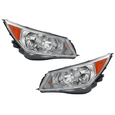 Halogen Headlight For 2010-2013 Buick LaCrosse Chrome w/ Bulb Left& Right Pair Foto 1 de 4