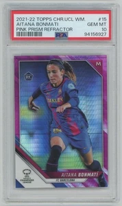PSA10 2021-22 Topps Chrome Women's Aitana Bonmati Pink Prizm RC /150 - Bild 1 von 2