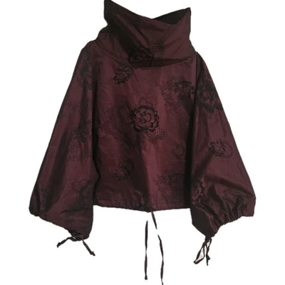 Jaqueta camisa nova com etiquetas Bryn Walker vinho Giovanna tamanho G MSRP $182 - Imagem 1 de 4