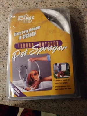 Rinse Ace shower or outdoor hose dog wash pet sprayer attachment 8' hose new - Image 1 of 3