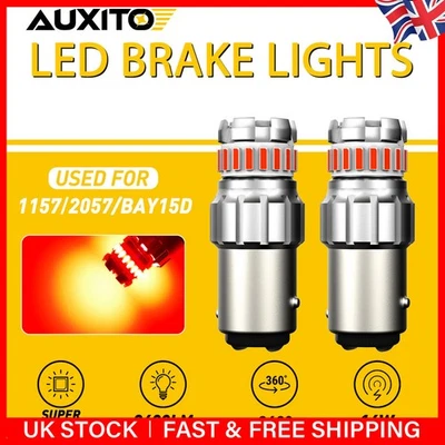 2Pcs 1157 P21/5W Bay15D Led Brake Light Stop Tail Lights Bulbs Canbus Error Free - Image 1 of 4