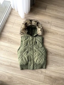 Polo Ralph Lauren Denim Supply If Six Was Nine LGB Style Fur Vest Hoodie Size S - Picture 1 of 21