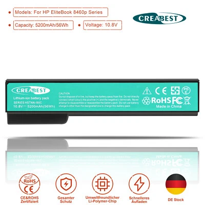 10.8V 5200mAh Li-Ion Akku Für HP EliteBook CC03 CC06 8460p 8460w 8470w 8570p  - Bild 1 von 4