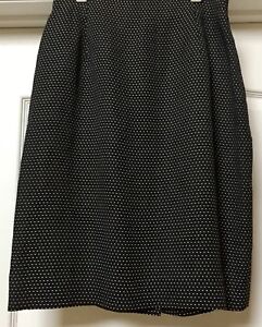 Oscar De La Renta Pencil Skirt Rayon/ Linen Blend, Size 10. Classic Made In USA
