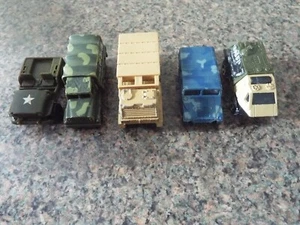 LOT OF 5 MINIATURE MILITARY VEHICLES--From a Found Hoard of Cars--FREE SHIPPING - Picture 1 of 1