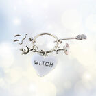  Halloween Witch Keychain Silver Bee Wall Sticker Keyring Hanging