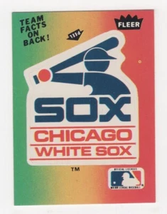 Pegatina con el logotipo del equipo de béisbol Fleer 1984 Chicago White Sox - Imagen 1 de 2