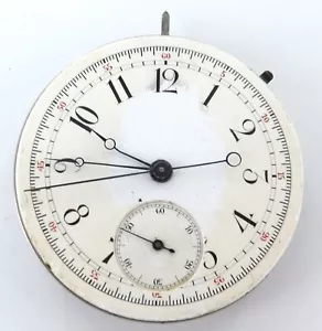 SUPER RARE 1872 Longines Chronograph Mens Pocket Watch Movement & Dial. - Picture 1 of 7