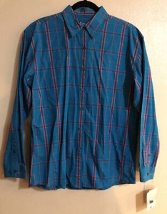Wrangler Women’s M Plaid Cotton Western shirt Teal Pink NWT - Picture 1 of 7