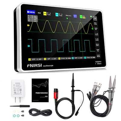 FNIRSI 1013D Plus 7" Touch Digital Tablet Oscilloscope 2CH 100MHz Bandwidth 1GS