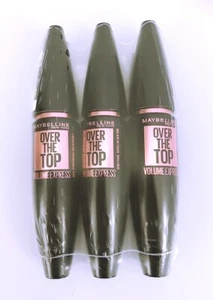 3 Pack Maybelline Over The Top Volume Express Mascara 01 Black 8.7ml - Brand New - Picture 1 of 2