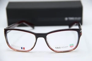 NEW TAG HEUER TH 0533 004 VIOLET FADE CLEAR AUTHENTIC FRAMES EYEGLASSES 52-18 - Picture 1 of 5