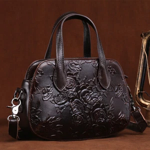 Bolso de hombro vintage para mujer con estampado de cuero genuino Hobo QU - Imagen 1 de 7
