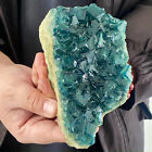 2,1 Pfund natürliche grüne FLUORIT Quarz Kristall Cluster Mineralprobe