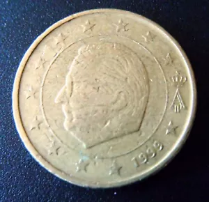 Münze 50 Cent 1999 Albert II. Belgien - Bild 1 von 2