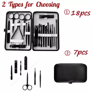 Manicure/Pedicure Set Nail Clippers Cleaner Cuticle Grooming Kit Nail Care Tool - Picture 1 of 16