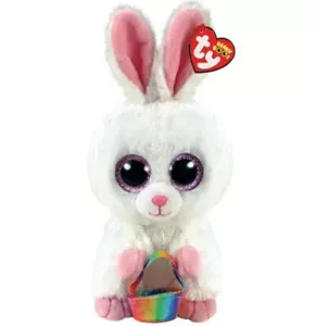 NEW Ty Beanie Boos 6 INCH Sunday EASTER WHITE RABBIT W/BASKET Plush Animal Toy - Picture 1 of 1