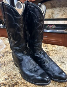 Vintage Tony Lama Men’s 12 D Leather Cowboy Boots Style 5984 Western - Picture 1 of 16