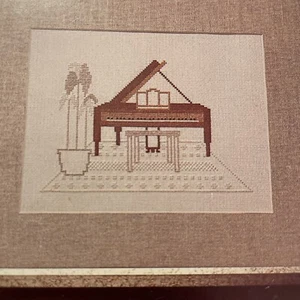 vtg Violin Piano cross Stitch pattern 1979 The Graph Menagerie music musical - Picture 1 of 7