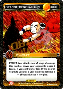 DBZ Dragon Ball Z TCG Panini Movie Collection C36 Orange Desperation Foil - Picture 1 of 1