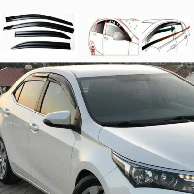 For Toyota Corolla  2013-2018 Window Visor Vent Shade Rain Sun  Wind Snow Guard - Image 1 of 4